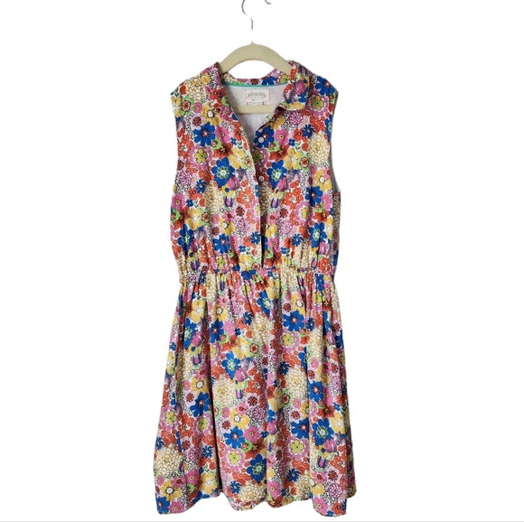 JOHNNIE B girls bright preppy floral dress size 11/12Y - Picture 1 of 8